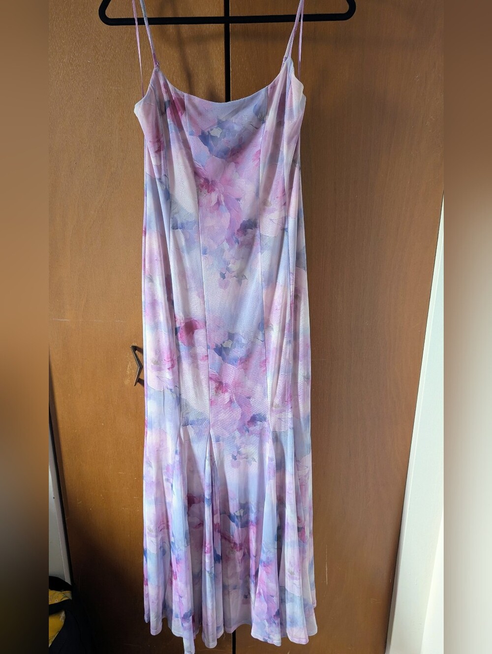 Dynamite Pastel Floral Maxi Dress in Lavender and Pink